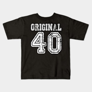 Original 40 2040 1940 T-shirt Birthday Gift Age Year Old Boy Girl Cute Funny Man Woman Jersey Style Kids T-Shirt